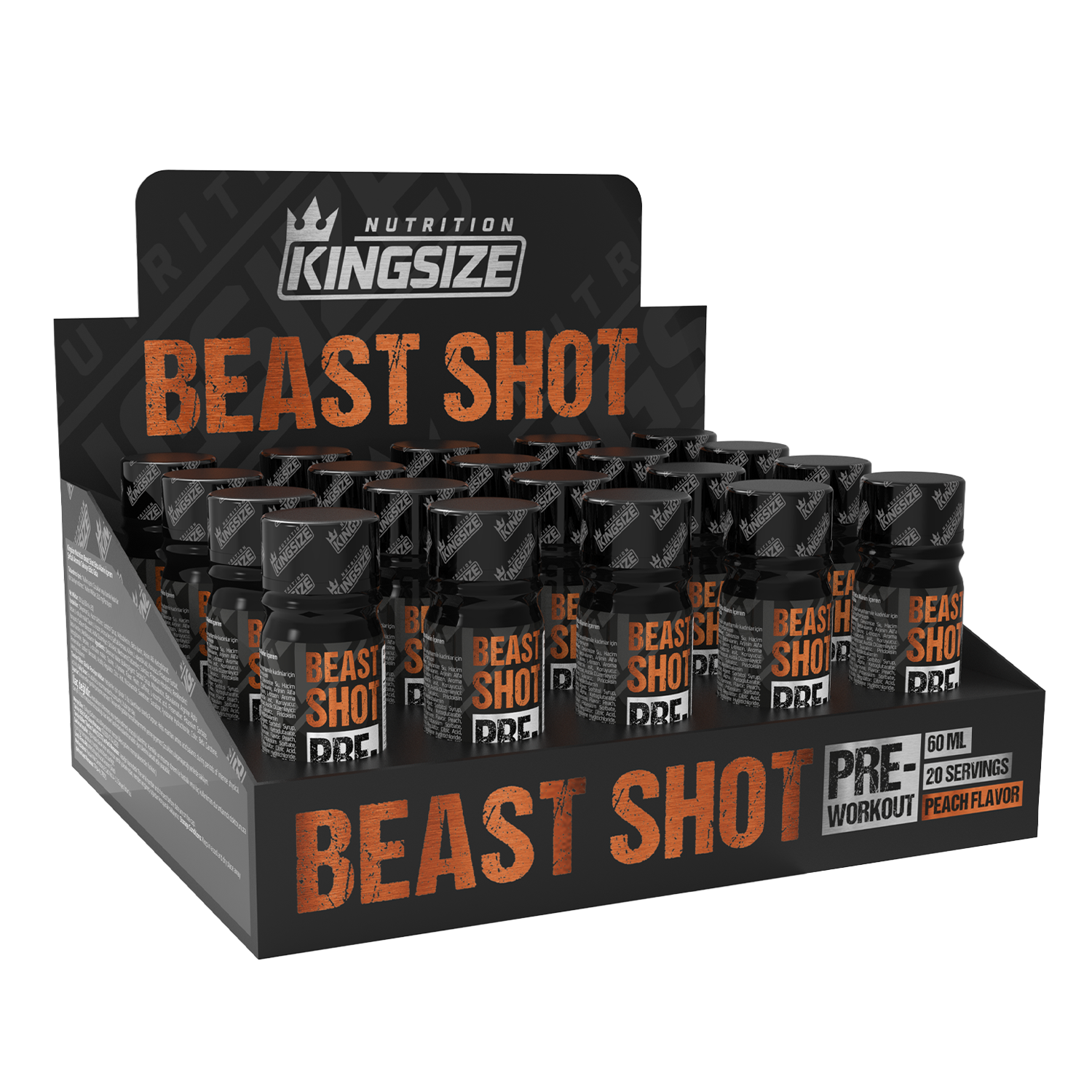 Kingsize Nutrition Beast Shot Preworkout 60 ml 20 Adet