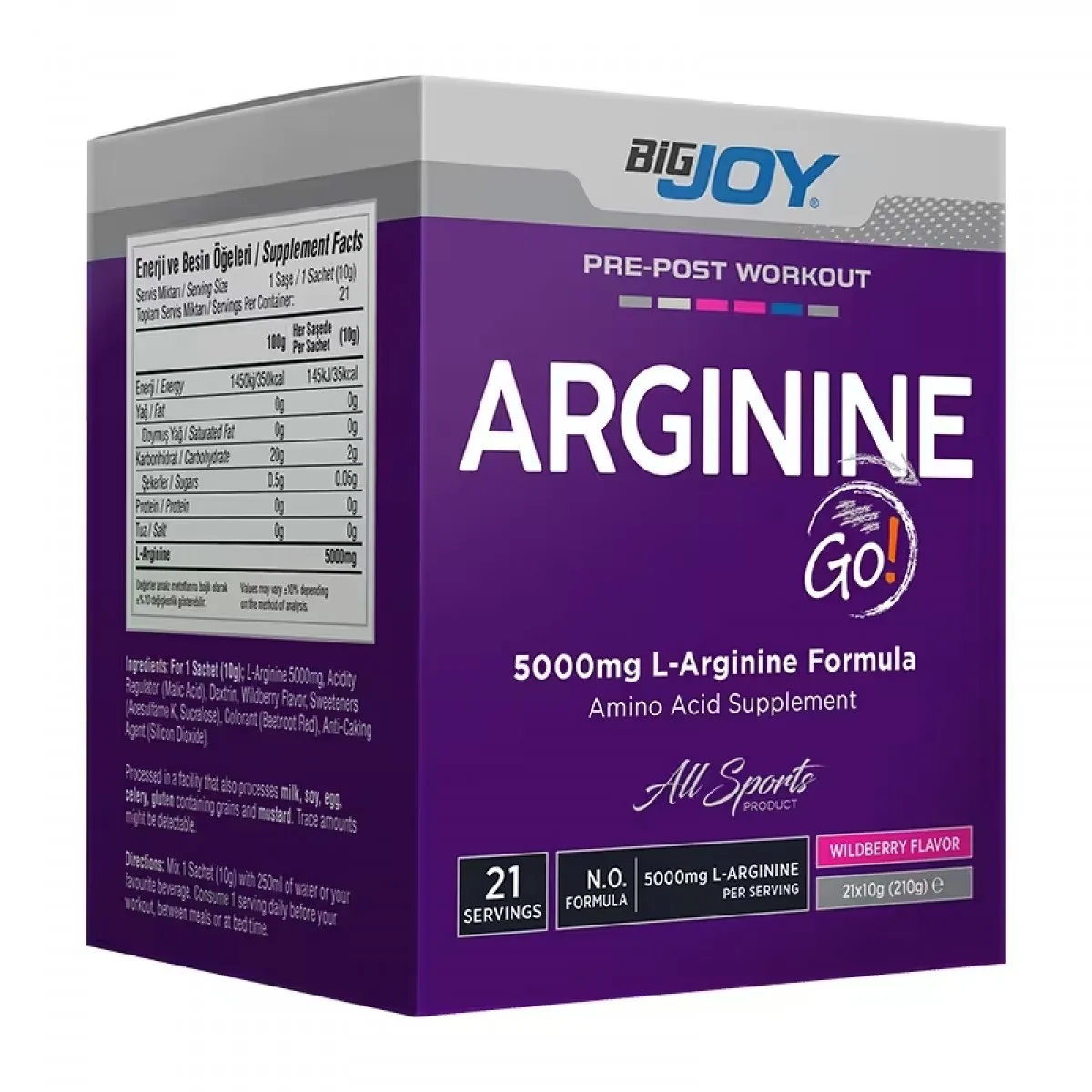 Bigjoy Arginine Go! 210 gr (Orman Meyveleri)