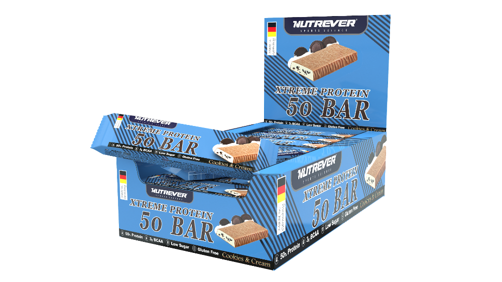 Nutrever Xtreme Protein Bar 50 Gr 24 Adet (cookies&cream)