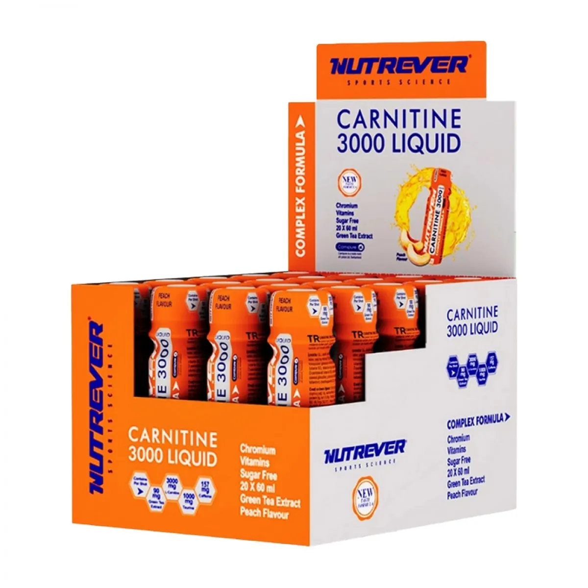 Nutrever L-Carnitine 3000 Liquid 20 Ampul (Şeftali)