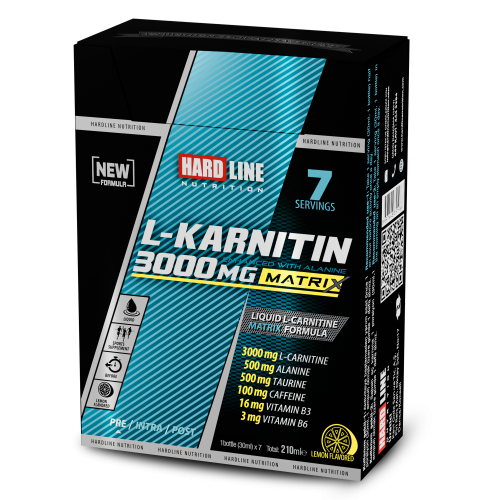 Hardline L-Karnitin Matrix 3000 Mg 7 Adet (30 ml)