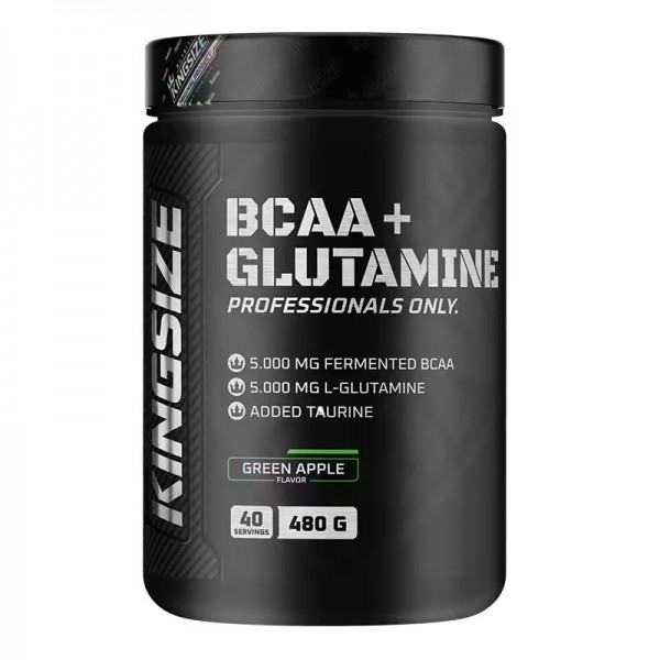 KİNGSİZE Nutrition BCAA + Glutamine 480 g (Yeşil Elma)