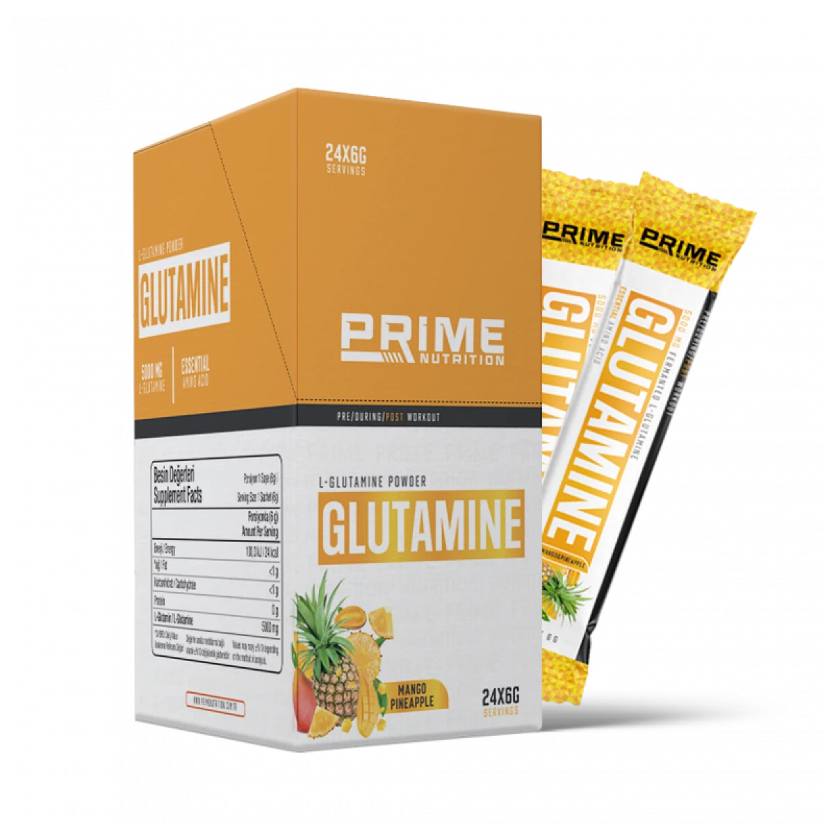 Prime L-Glutamine 144 g (6x24 adet)